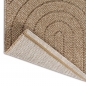 Preview: Teppich In- und Outdoor mit Kreislinien-Muster in Beige für moderne Wohn- und Außenbereiche