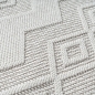 Preview: Boho Teppich mit moderner Loop-Struktur für Wohnräume Creme