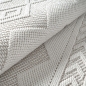 Preview: Boho Teppich mit moderner Loop-Struktur für Wohnräume Creme