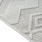 Preview: Boho Teppich mit moderner Loop-Struktur für Wohnräume Creme