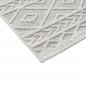 Preview: Boho Teppich mit moderner Loop-Struktur für Wohnräume Creme