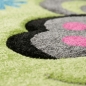 Preview: Farbenfroher Schmetterlings-Teppich für Kinderzimmer in grün
