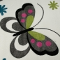 Preview: Kinderzimmer-Teppich mit Schmetterlingen in creme pink