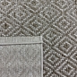 Preview: In- & Outdoorteppich Terrasse wetterfest kurzflor im Rautenmuster in beige