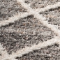 Preview: Orient Teppich mit modern legerem Rautenmuster braun grau