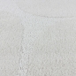 Preview: Moderner Hochflor Teppich mit organischem Muster in Creme
