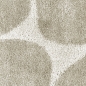 Preview: Moderner Hochflor Teppich Creme Akzente Weich pflegeleicht in organischem Muster Creme Beige
