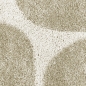 Preview: Moderner Hochflor Teppich Creme Akzente Weich pflegeleicht in organischem Muster Creme Beige