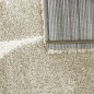 Preview: Moderner Hochflor Teppich Creme Akzente Weich pflegeleicht in organischem Muster Creme Beige