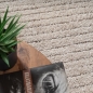 Preview: Teppich Beige mit Linienmuster weich pflegeleicht fürs Wohnzimmer