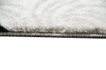 Preview: Designer Teppich Moderner Teppich Wohnzimmer Teppich Kreis Muster in Grau Creme Schwarz