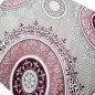 Preview: Teppich Kreisornamente Pink Lila Grau Creme – klassisch & wohnlich