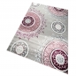 Preview: Teppich Kreisornamente Pink Lila Grau Creme – klassisch & wohnlich