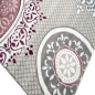Preview: Teppich Kreisornamente Pink Lila Grau Creme – klassisch & wohnlich