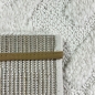 Preview: Boho Wohnzimmerteppich mit Rauten und Kreisen in Creme