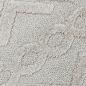 Preview: Wohnzimmerteppich Boho Style gemustert mit Rauten und Kreisen in Beige