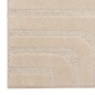 Preview: Wohnzimmer-/Schlafzimmerteppich mit Linienmuster in beige, leicht schimmernd