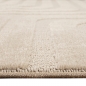 Preview: Wohnzimmer-/Schlafzimmerteppich mit Linienmuster in beige, leicht schimmernd