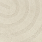 Preview: Schimmernder Wohnzimmer-/Schlafzimmer-Teppich strapazierfähig mit ovalem Linienmuster in Creme