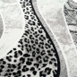 Preview: Moderner Teppich Leopardenmuster Grau Schwarz Creme fürs Zuhause