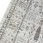 Preview: Teppich Creme mit floraler Ornamentik, Fransen und modernem Design