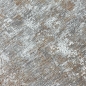 Preview: Teppich Kupfer Grau Creme mit abstraktem Muster und Fransen modern