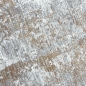 Preview: Teppich Kupfer Grau Creme mit abstraktem Muster und Fransen modern