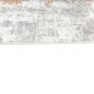 Preview: Teppich Kupfer Grau Creme mit abstraktem Muster und Fransen modern