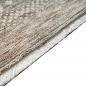 Preview: Teppich Dunkelbeige mit Bordürenmuster, Fransen und modernem Design