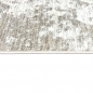 Preview: Teppich Beige Creme mit abstraktem Muster, Fransen und modernem Design