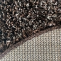 Preview: Shaggy Teppich Hochflor Langflor Teppich Wohnzimmer Teppich Gemustert in Uni Design Braun