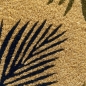Preview: Exotischer Kokos Schuhabstreifer mit Palmenblättern in grün