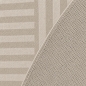 Preview: Moderner Teppich Beige abstraktes Liniendesign bedruckte Flanelloberfläche