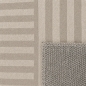 Preview: Moderner Teppich Beige abstraktes Liniendesign bedruckte Flanelloberfläche