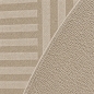 Preview: Teppich Braun abstraktes Linienmuster mit Flanell-bedruckter Oberfläche