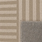 Preview: Teppich Braun abstraktes Linienmuster mit Flanell-bedruckter Oberfläche