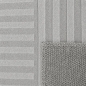 Preview: Teppich Grau grafisches Linienmuster flache Flanelloberfläche