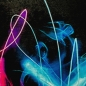 Preview: Gaming Teppich mit neonfarbigen Symbolen auf schwarzem Hintergrund