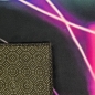 Preview: Gaming Teppich mit neonfarbigen Symbolen auf schwarzem Hintergrund