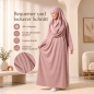 Preview: Gebetsset Rosa mit langem Gebetskleid Teppich und Perlenkette