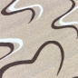 Preview: Küchenläufer mit Tassen- und Herzmotiv, pflegeleicht in Beige