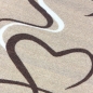 Preview: Küchenläufer mit Tassen- und Herzmotiv, pflegeleicht in Beige