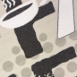 Preview: Küchenläufer Beige mit Coffee-Schriftzug und Tassenmotiven für die Küche