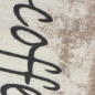 Preview: Küchenläufer Beige mit Coffee-Time-Schriftzug im Vintage-Look