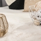 Preview: Teppich creme samtig weich Hasenfell-Optik mit sanftem Glanz