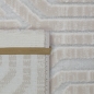 Preview: Schlichter Designerteppich dezent gemustert in creme