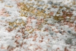 Preview: Wohnzimmer Teppich Vintage abstrakter Designerteppich Flur Diele in sandgrau beige creme goldgelb