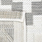 Preview: Sisal In- & Outdoor Teppich orientalisches 3d Muster Quadrate & Dreiecke creme