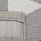 Preview: Sisal In- & Outdoor Teppich modernes 3d Dreiecksmuster abstrakt creme grau