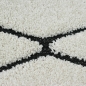Preview: Flauschiger Teppich mit abstraktem Flachgewebe Rautendesign